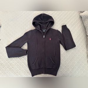 Ralph Lauren Navy Blue Knit Zip Up Hoodie